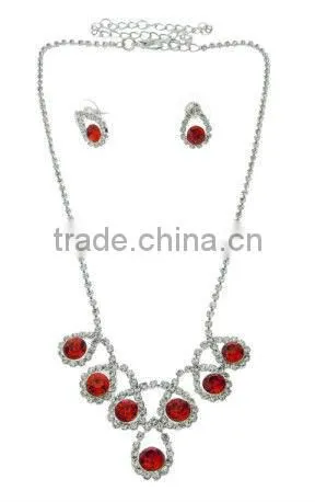 Elegant Rhinestone Wedding Accessories Wholesale Costume Jewelry Sets,Top Selling on china.cn Wholesaler Bridal Jewelry Sets