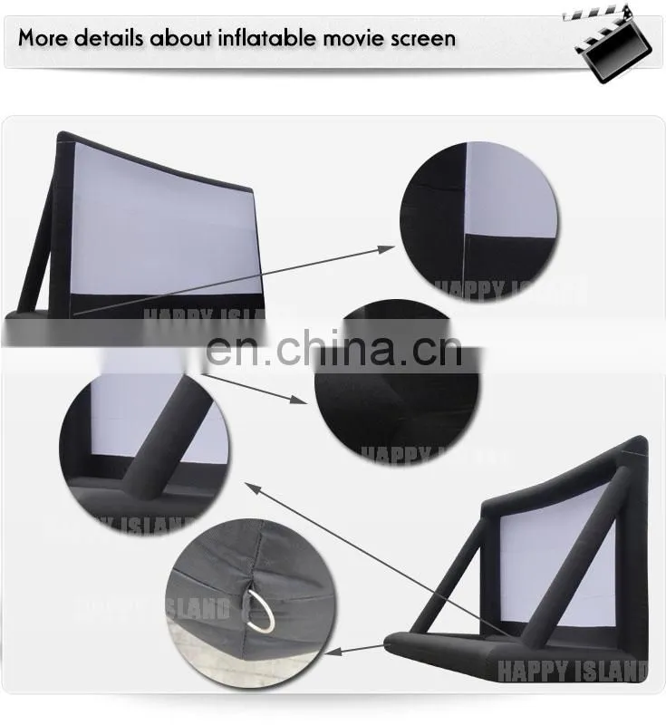 HI good price outdoor portable advertising inflatable movie theater screen for sale