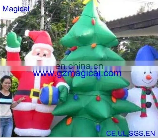 inflatable Christmas trees combo decoration/inflatable snowman