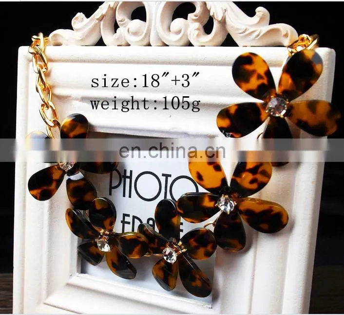 wholesale tortoise shell jewelry,tortoise shell resin flower necklace