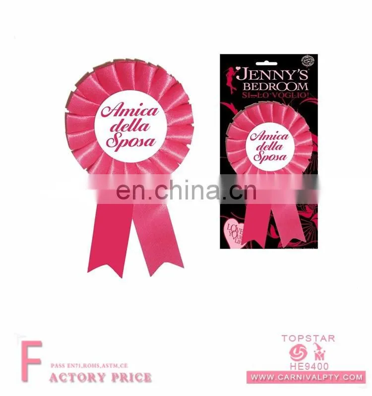 Wholesale metal name badges with satin strip machine maker tags custom metal pin badge