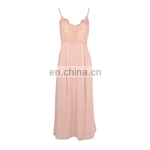 Latest Sweet Pink Prom Dress Fashion Lace and Chiffon Women Dresses