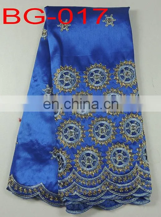 latest raw silk embroidery george lace(BG-014)