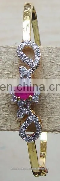 CZ bracelet jewelry manufacturer, cubic zirconia bracelets jewellery exporter