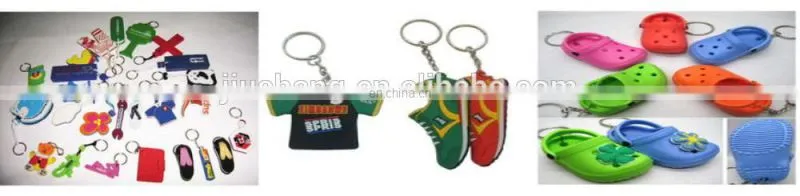 New design cheap pvc keychain key holder with led light wholesales