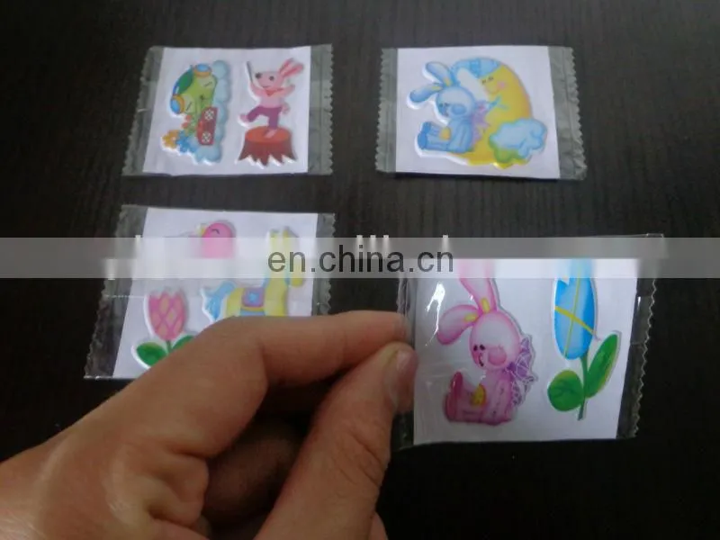 promotional customized heart shape puffy stickers