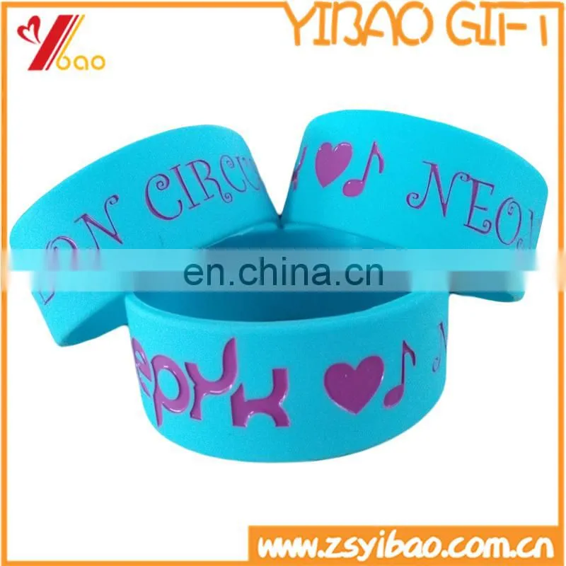 Custom printed/embossed/debossed logo Silicone Wristband/bracelets for promotional