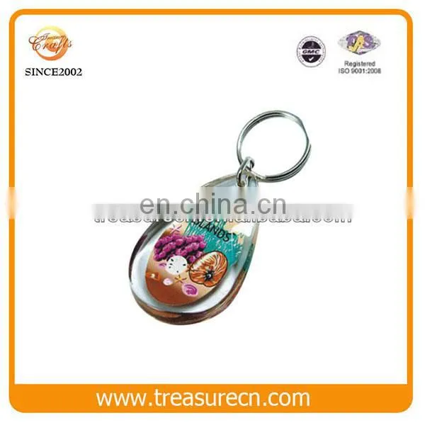 Custom Floating Good Blank Acrylic Plastic Photo Insert Keychain