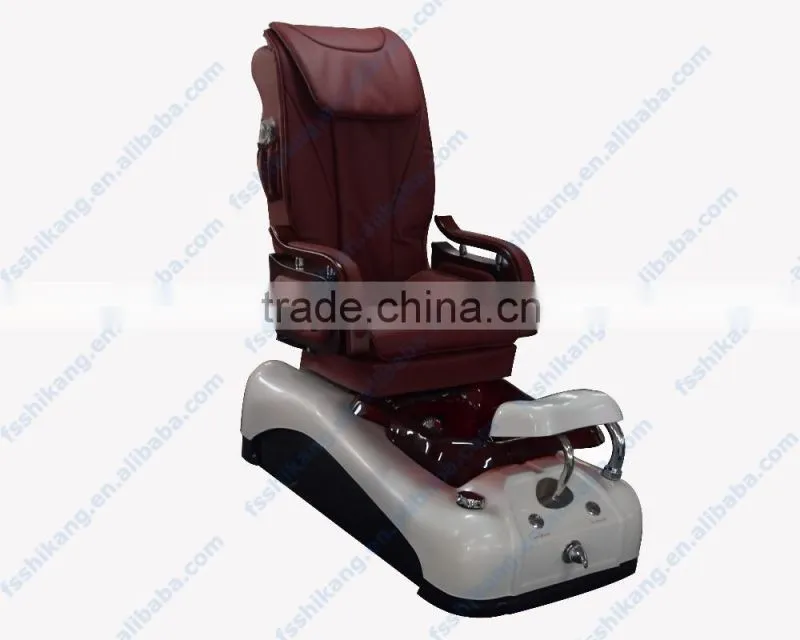 2016 Hot sale pipeless pedicure spa massage chair/pedicure spa chair glass bowl