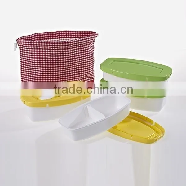 hot sale kids PP plastic 2 layers lunch box(530+320ml)