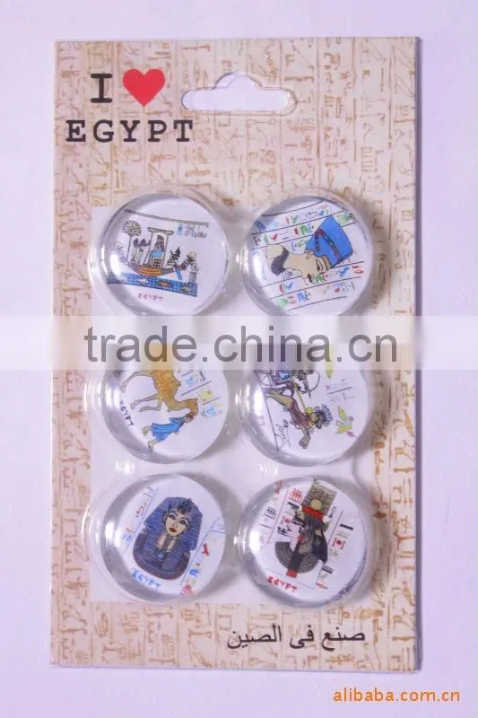 round glass fridge magnet for sale, square and heart shape glass magnet