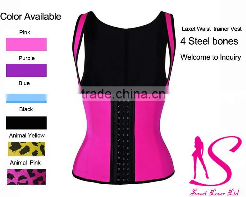 China 2016 Steel Boned Corset Latex/Spandex Waist Cincher waist trainer For Women and Man
