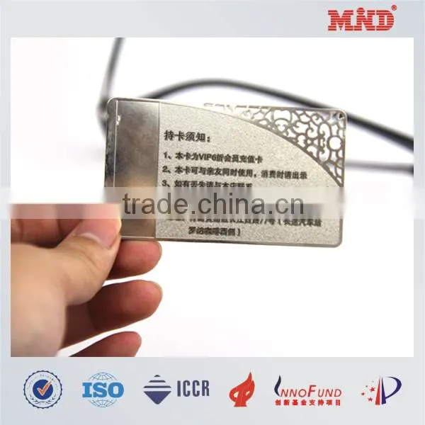 MDC1457 stainless steel metal business cards hollow out metal card