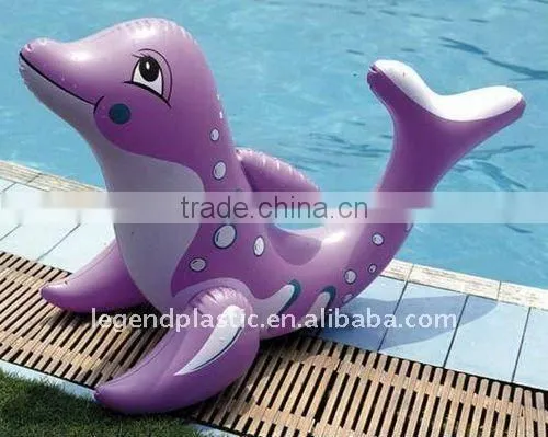 inflatable dolphin water floating rider