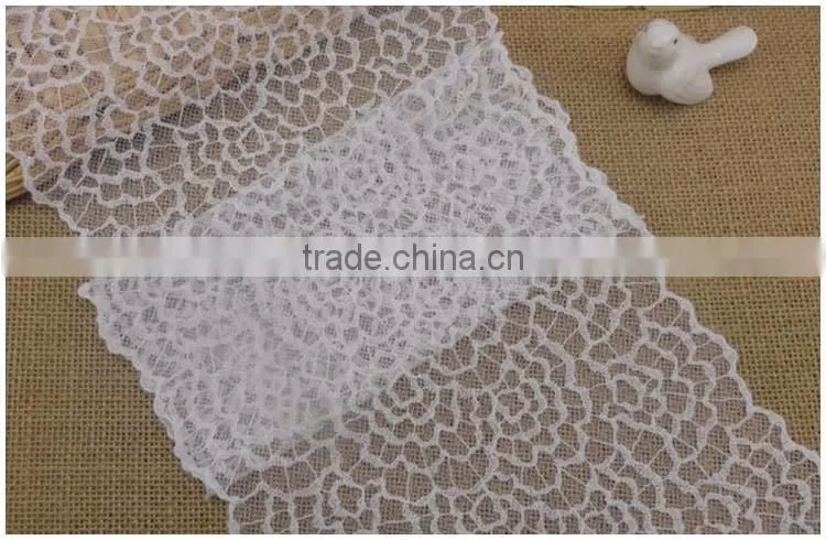 2016 New Fashion Black white stock 8.26" Nylon lace for wedding dress lace/sexy lace/Trimming Lace fabric