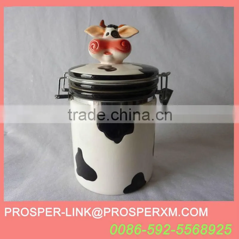 2013 pumpkin ceramic canister with lid