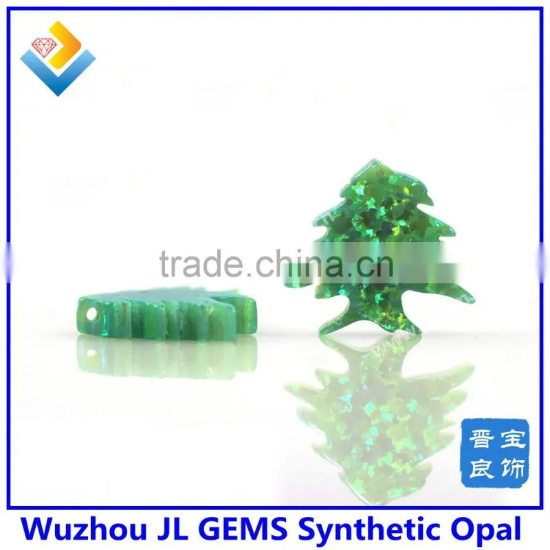 wholesales beads green synthetic opal cedar tree, christmas tree for Festival