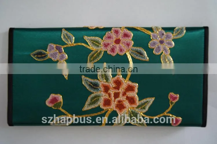 Handmade Silk Embroidery Ladies' purse/ Wallet/Handbag