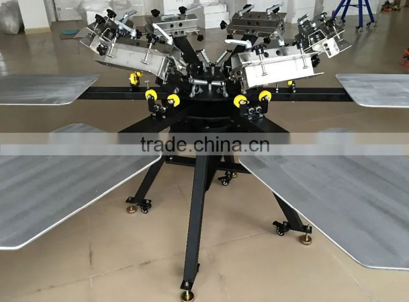 Factory directly provided top quality manual 6 color 6 station screen printer with micro registration