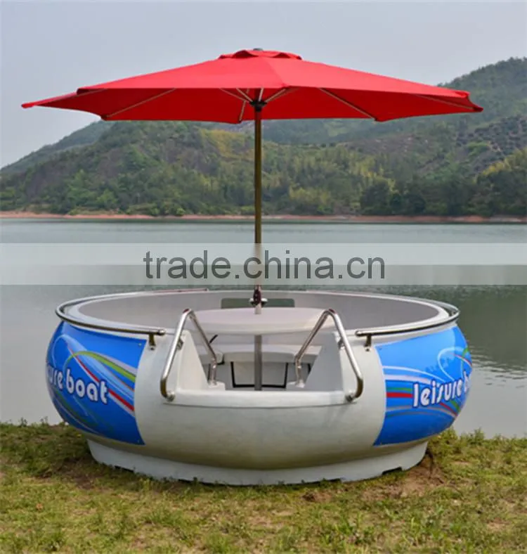 Fiberglass rowing boat with 7seats