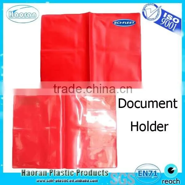 Clear vinyl letter size document holder