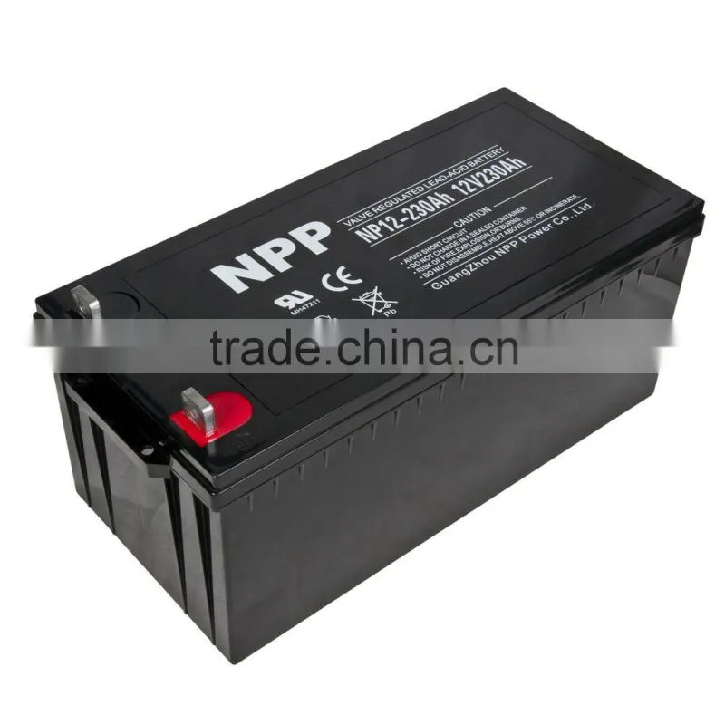 12V230AH Sealed solar panel sealed 12 volt battery