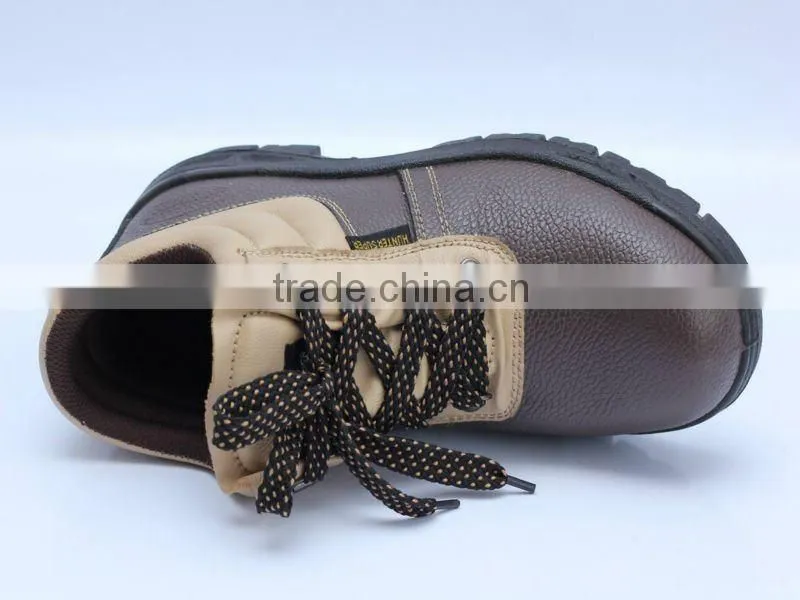 new style PU sole steel toe split cow leather safety shoes9070