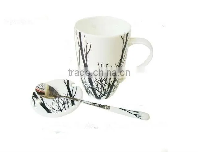 High-grade Romantic colourful handpaingting ceramic porcelain tea cup with beautiful design