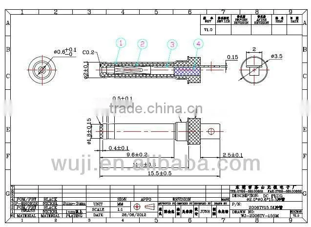 Low price led strip dc connector