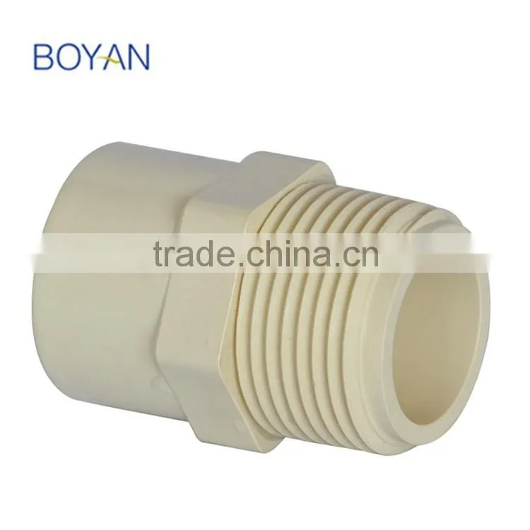 BOYAN zhejiang plastic fitting for irrigation ASTM 2846 standard cpvc male adapter