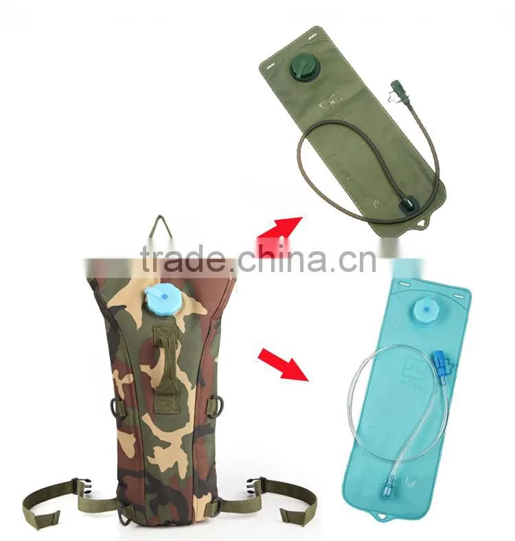 Camouflage sport riding bicycle cycling water hydration backpack with bladder bag