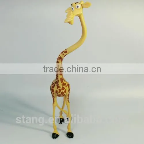 Madagascar Anime Dreamworks Giraffe Figure.Plastic Flexional Neck.