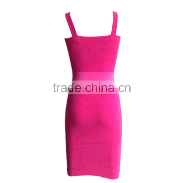 Slim Sexy Nude Fitness Women Dresses with Belt