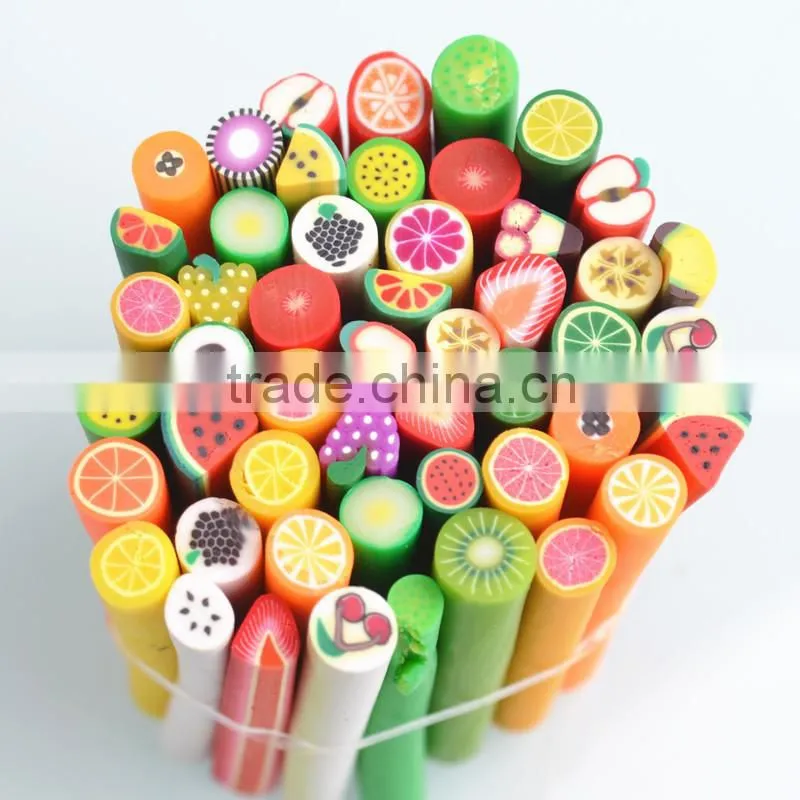 Fruit Nail Art Fimo 12 Style 3D Design Decoration Tips UV Acrylic clay Manicure Rhinestones Animal Fruit Fimo ZX:RT680