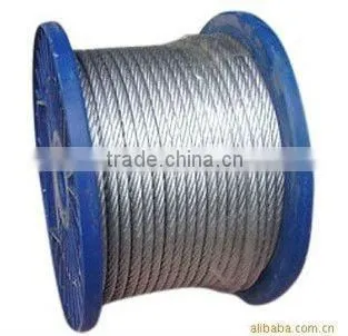 PVC coated Stainless Steel Wire Rope Steel Coils Steel Cable 19mm 7x7,6x36,7x19,1x37