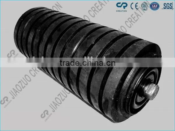 Overland trough belt conveyor roller in bulk handing system