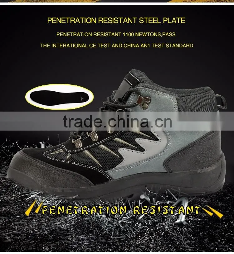 black genuine leather steel toe& midsole low cut safety shoe manufacturer safety shoes