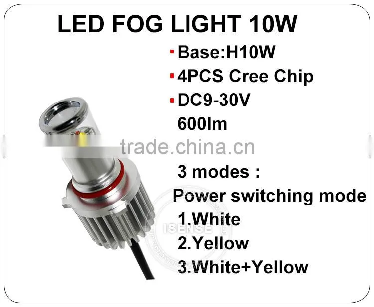 Automotive auto led lighting car accessories H10 led fog light led headlight car lamps 4pcs CR led chips 10W DC9V-30V