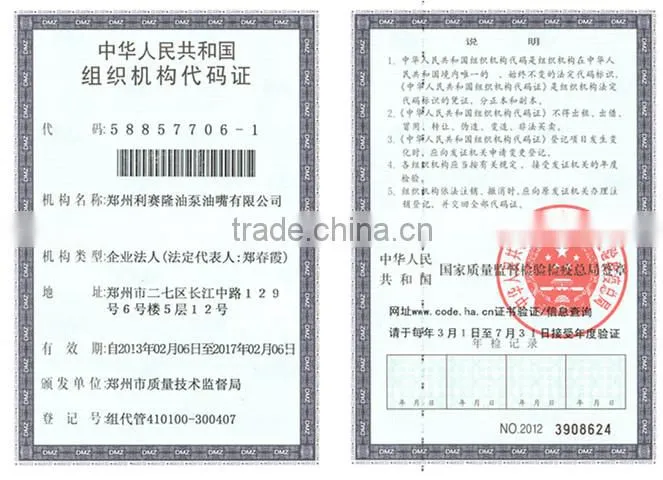 Organization Code Certificate