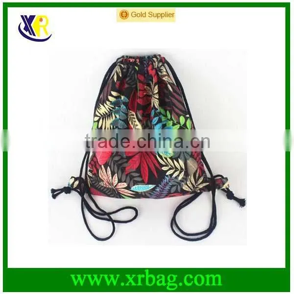 Women's Daypacks Printing Black Cat Backpack For Travel Mochila Harajuku Drawstring Bag Custom