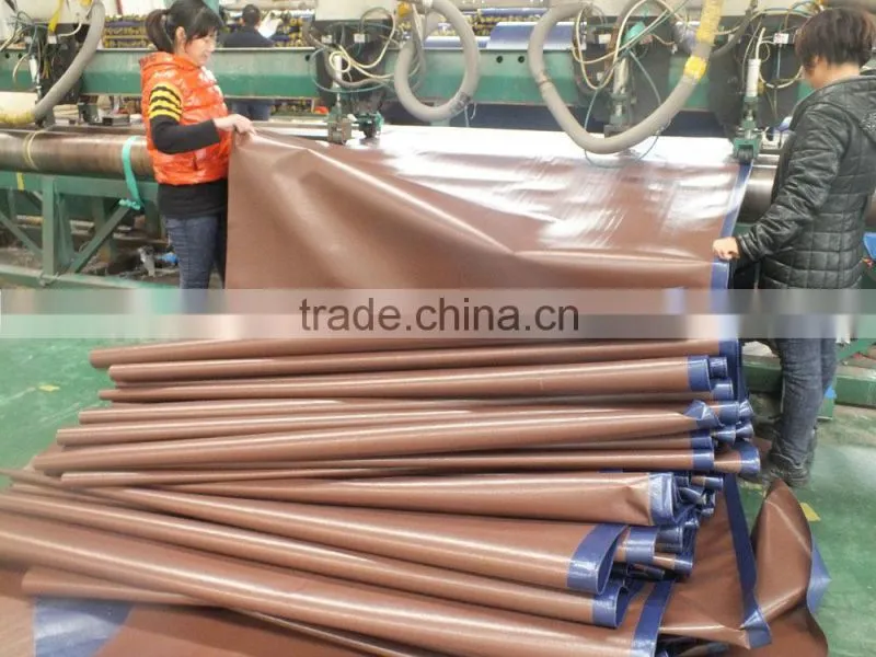 tarpaulin machine for sale PP sliver/blue triangle plastic rope waterproof anti-aging sunscreen outdoor cover factory sell