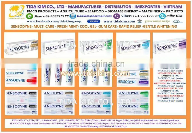 TRUE WHITE MULTI CARE SENSODYNE TOOTHPASTE - WHITENING SENSITIVE - TIDA KIM SOFTDRINK FMCG -FRESH MINT RAPID RELIEF TOOTHBRUSH