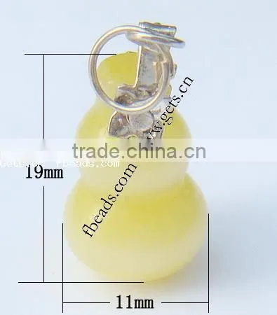 19x11mm Yellow Cream Calabash Cats Eye Pendants