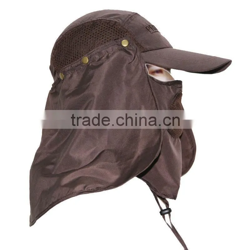 360 Degree Sun Protection Design UV Proof Anti-mosquito Multifunctional Fishing Jungle Cap Hiking Hat Travller Cap