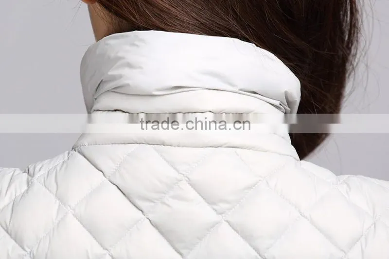 2015 wholesale warm down vest women with fox fur