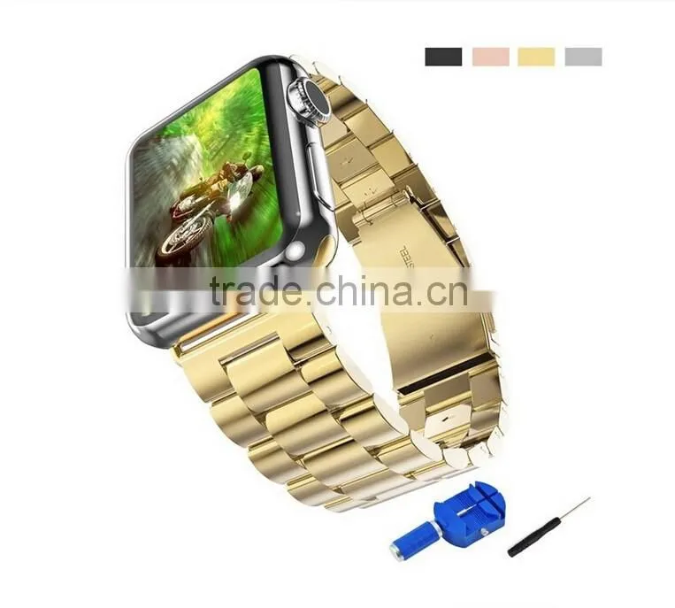 OEM ODM accept stainless steel band with adapter for apple watch