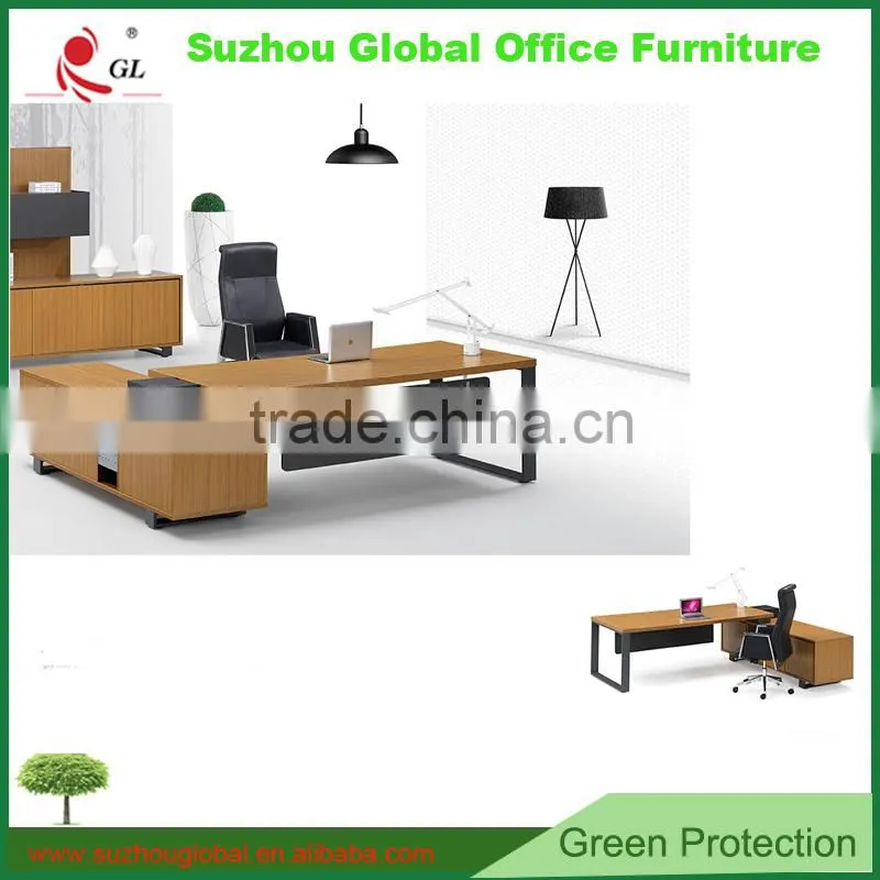 Direct sale colorful furniture high end l shaped desk with hutch