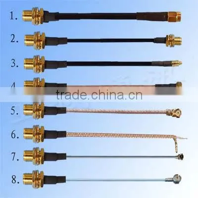 Factory custom RF coaxial cable with RG113 Cable with SMA female to IPEX