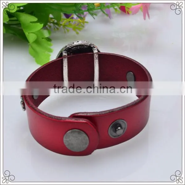 Wholesale Leather Slide Bracelet With Black Color