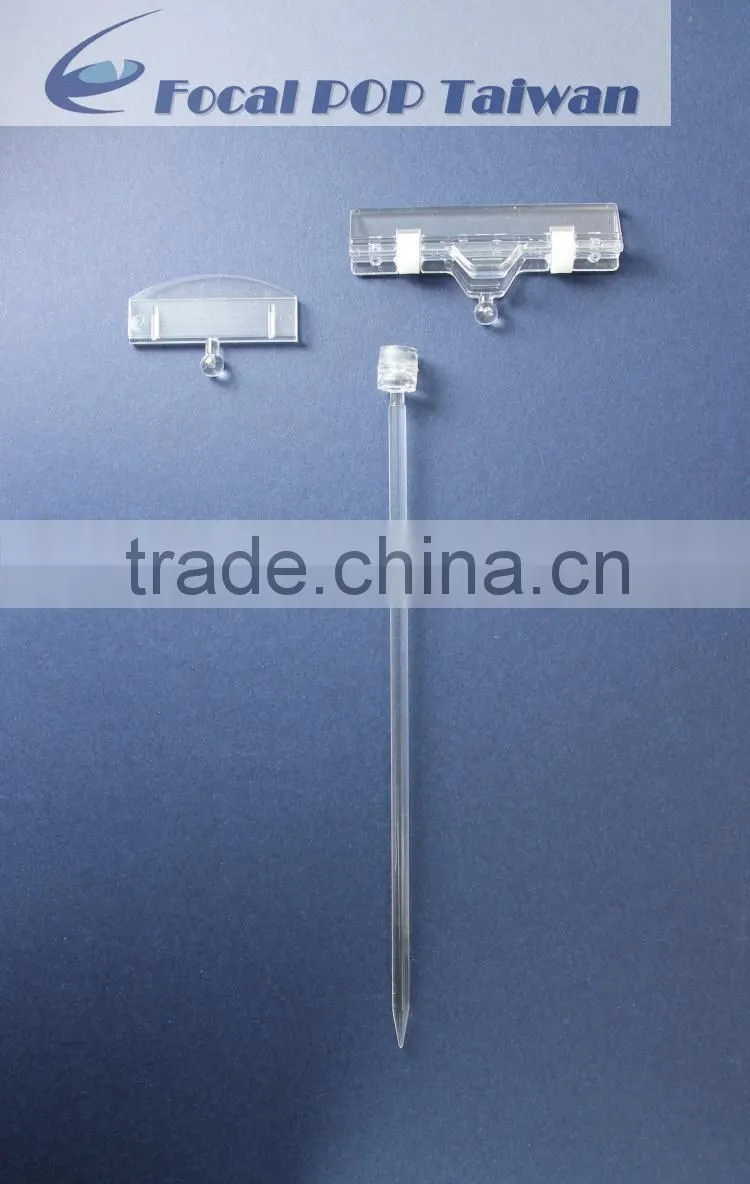 Memo pin sign holder or plastic label pin sign holder or clear pin sign holder